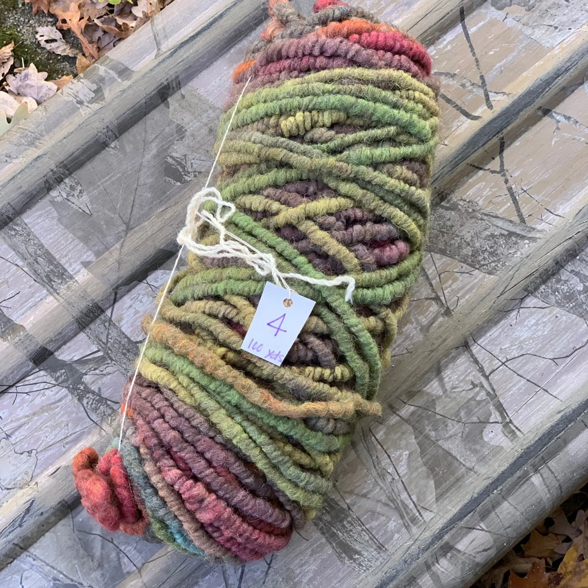 100 Yds Bulky Core Spun Alpaca Yarn Autumn Leaves Shades