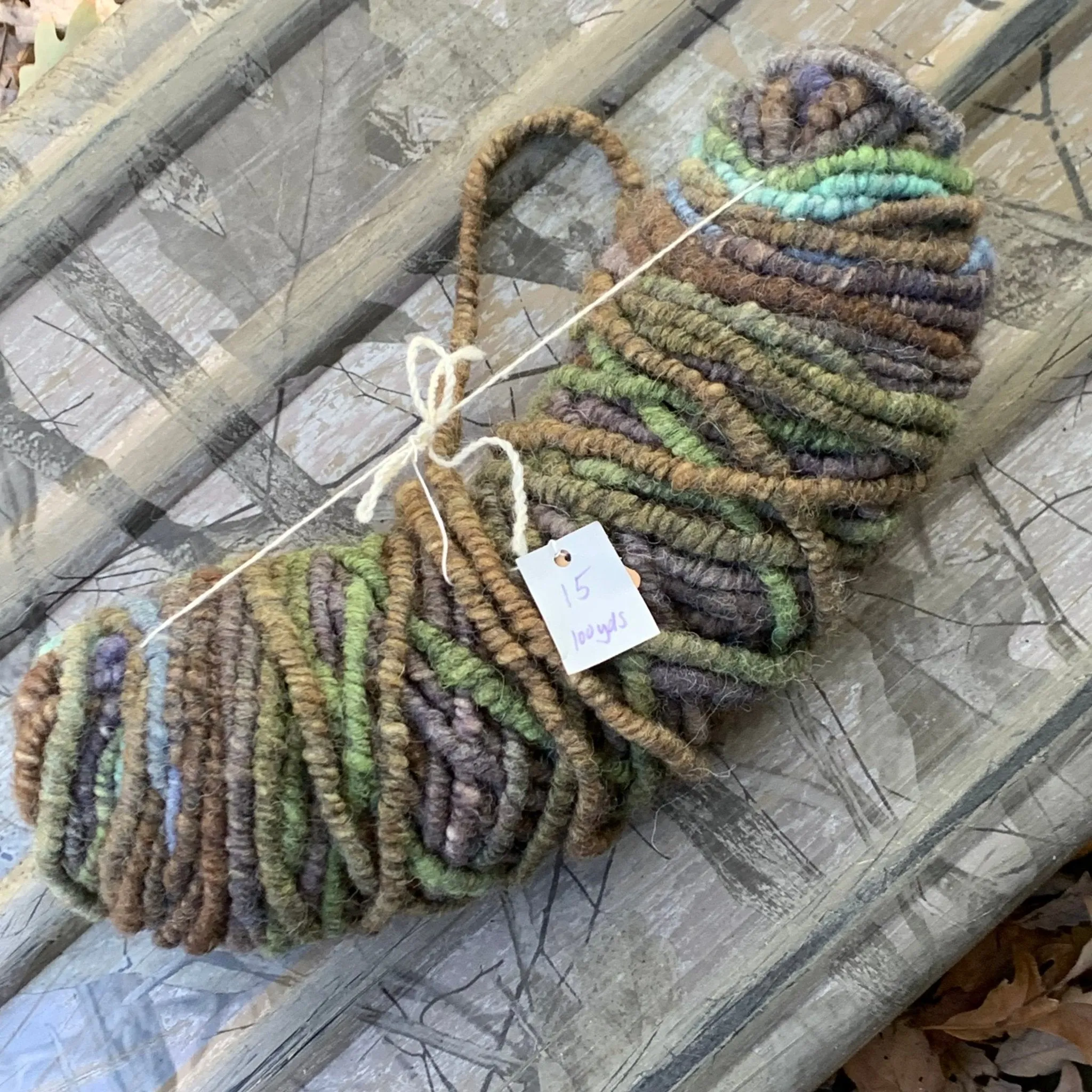 100 Yds Bulky Core Spun Alpaca Yarn Autumn Leaves Shades