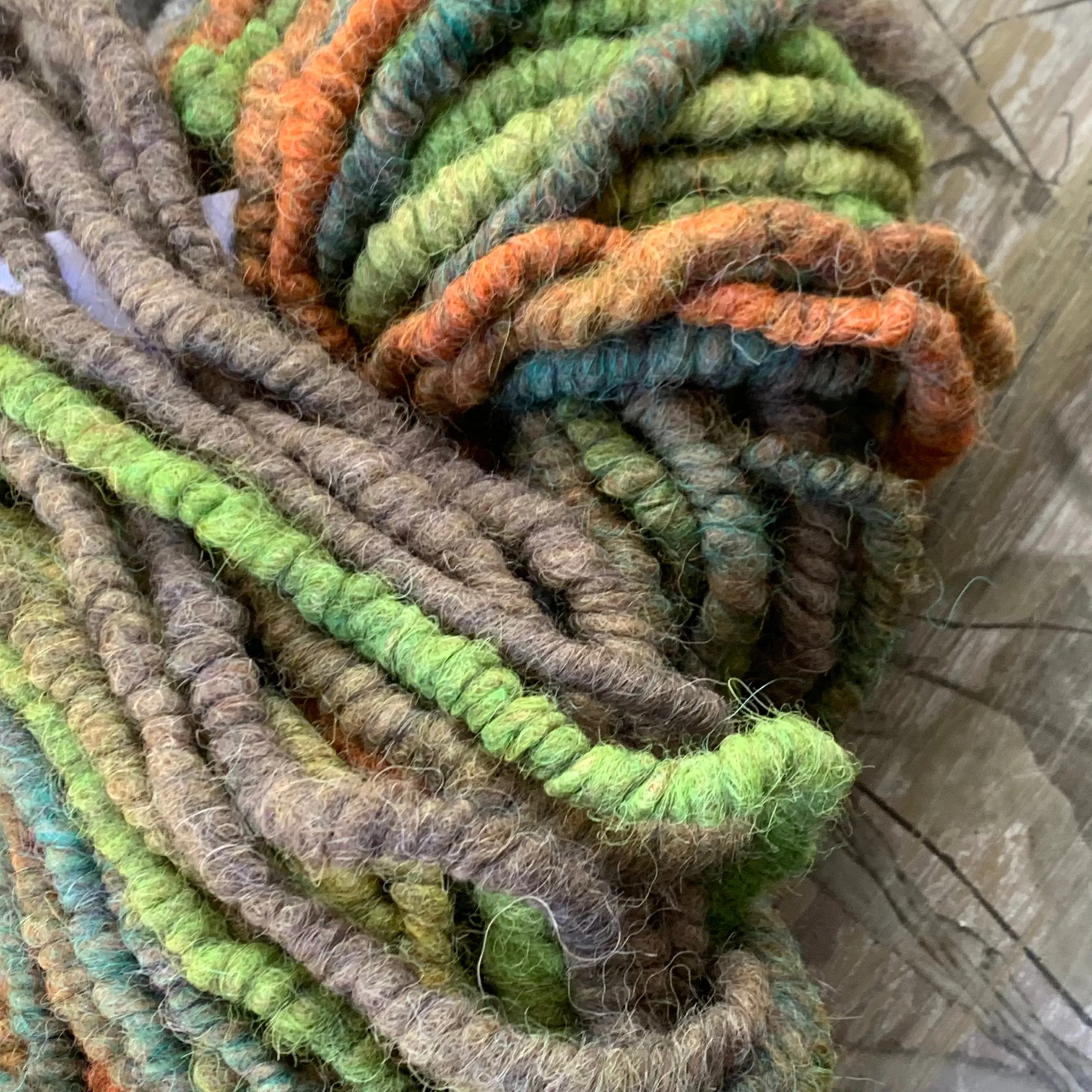 100 Yds Bulky Core Spun Alpaca Yarn Autumn Leaves Shades
