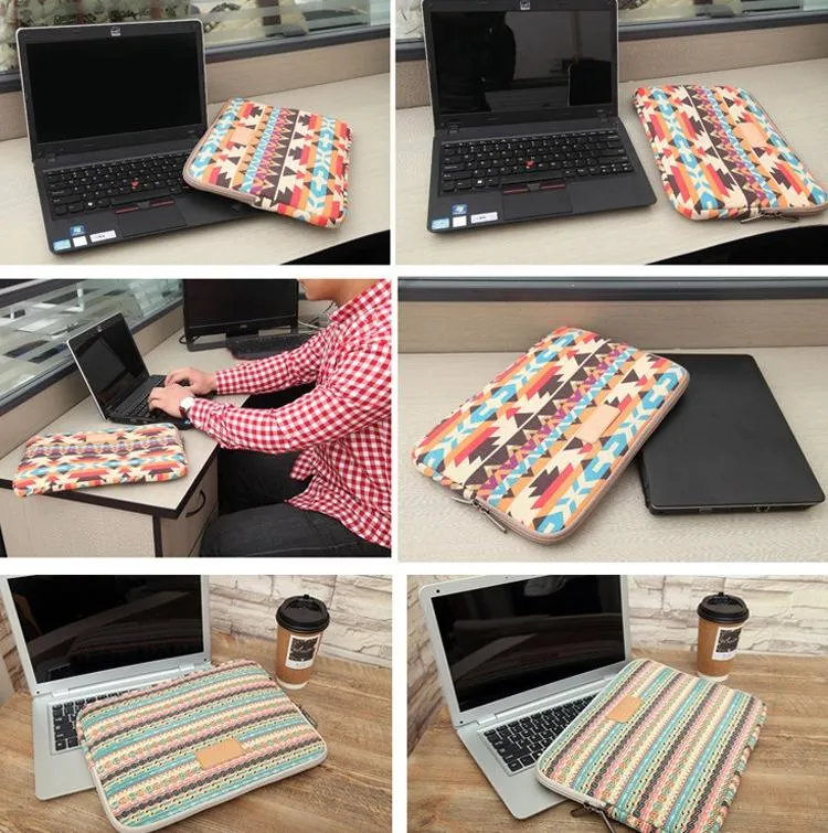 12 Inch Lingge Laptop Liner Bag - Pattern Design