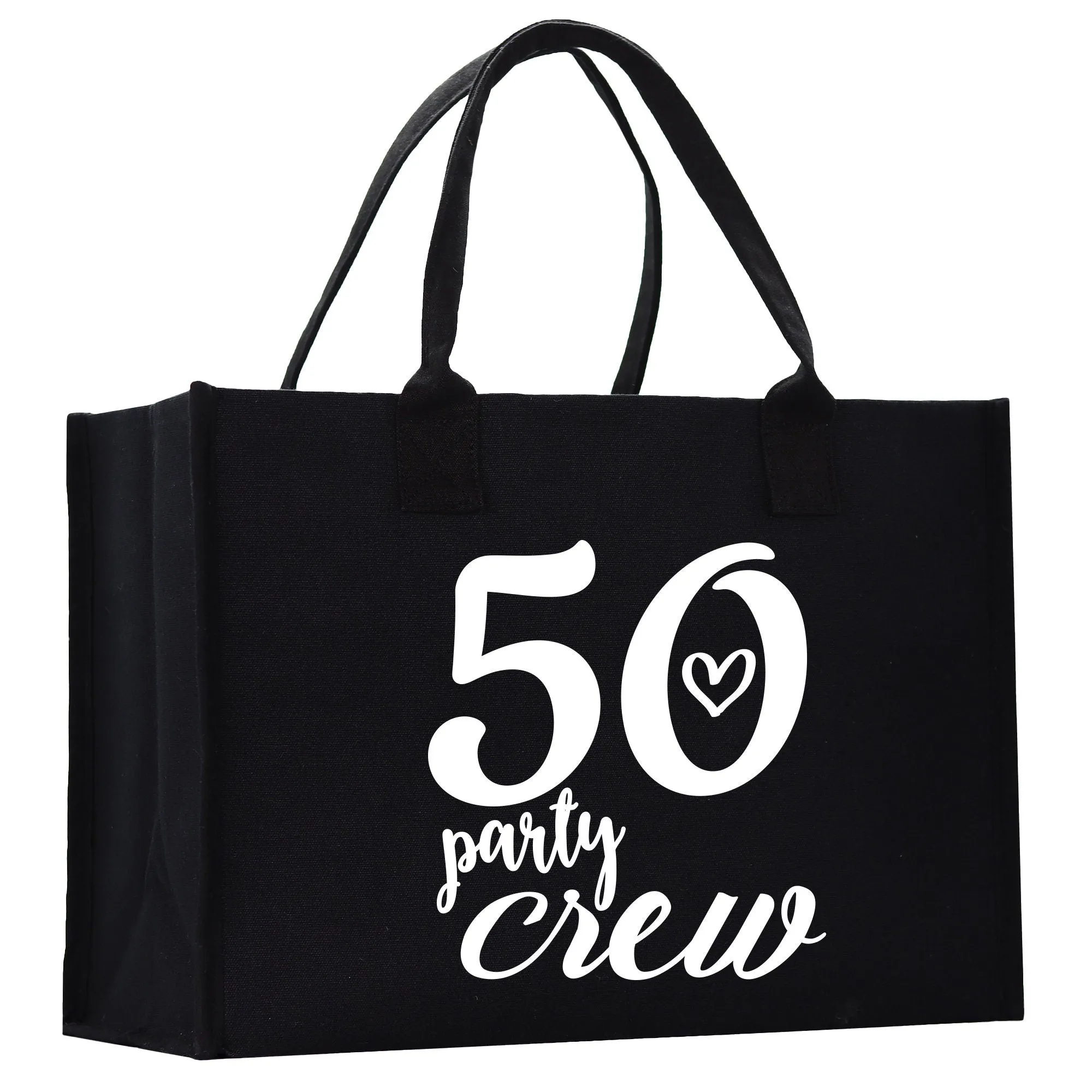 50 Fifty and Fabulous 50th Party Crew Age Birthday Cotton Canvas Tote Bag 50th Birthday Gift For Women 50th Birthday Celebration Party Gift