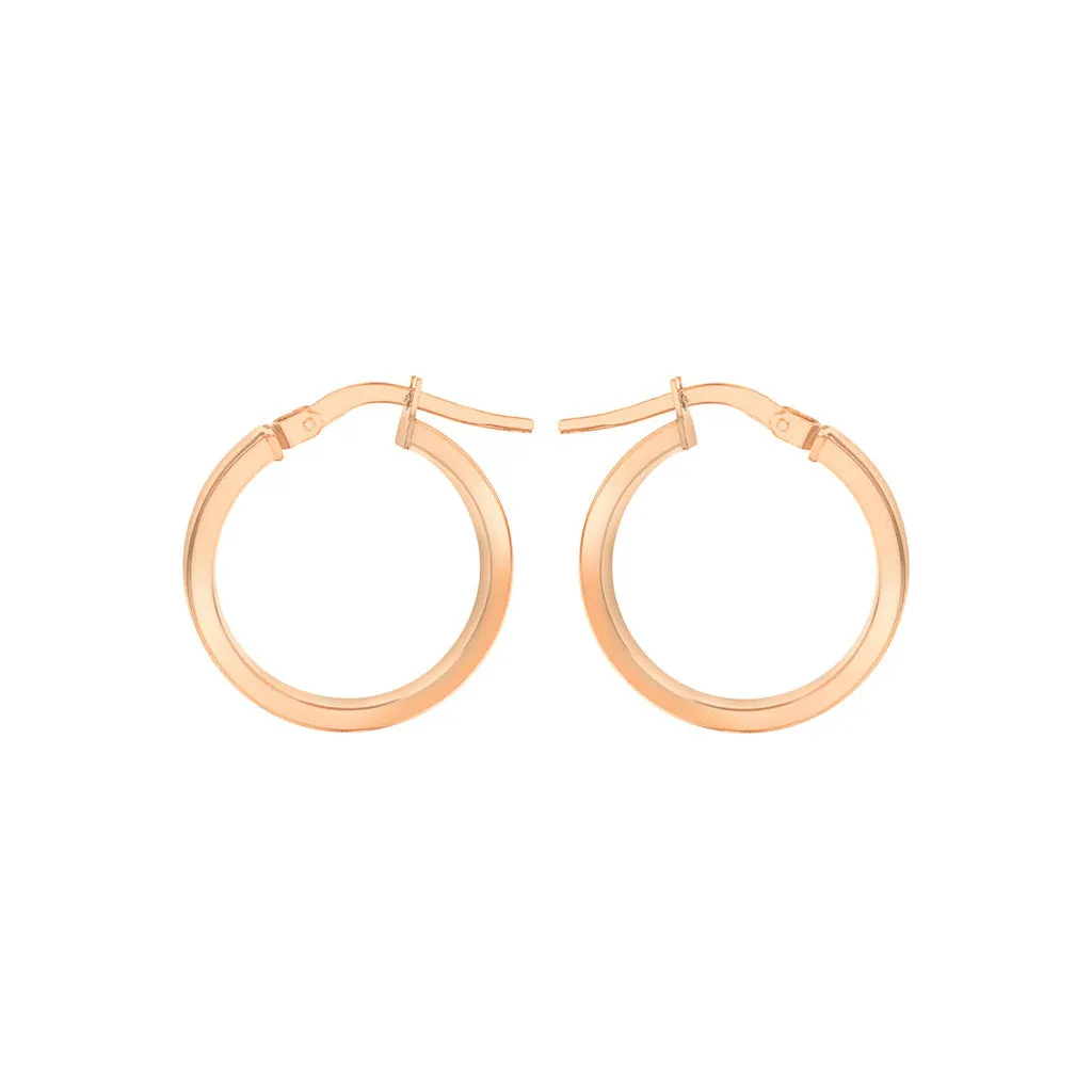 9ct Rose Gold Hoop Earrings