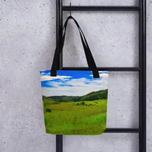 All-Over Print Tote Bag - Big Hill Springs Park Entrance