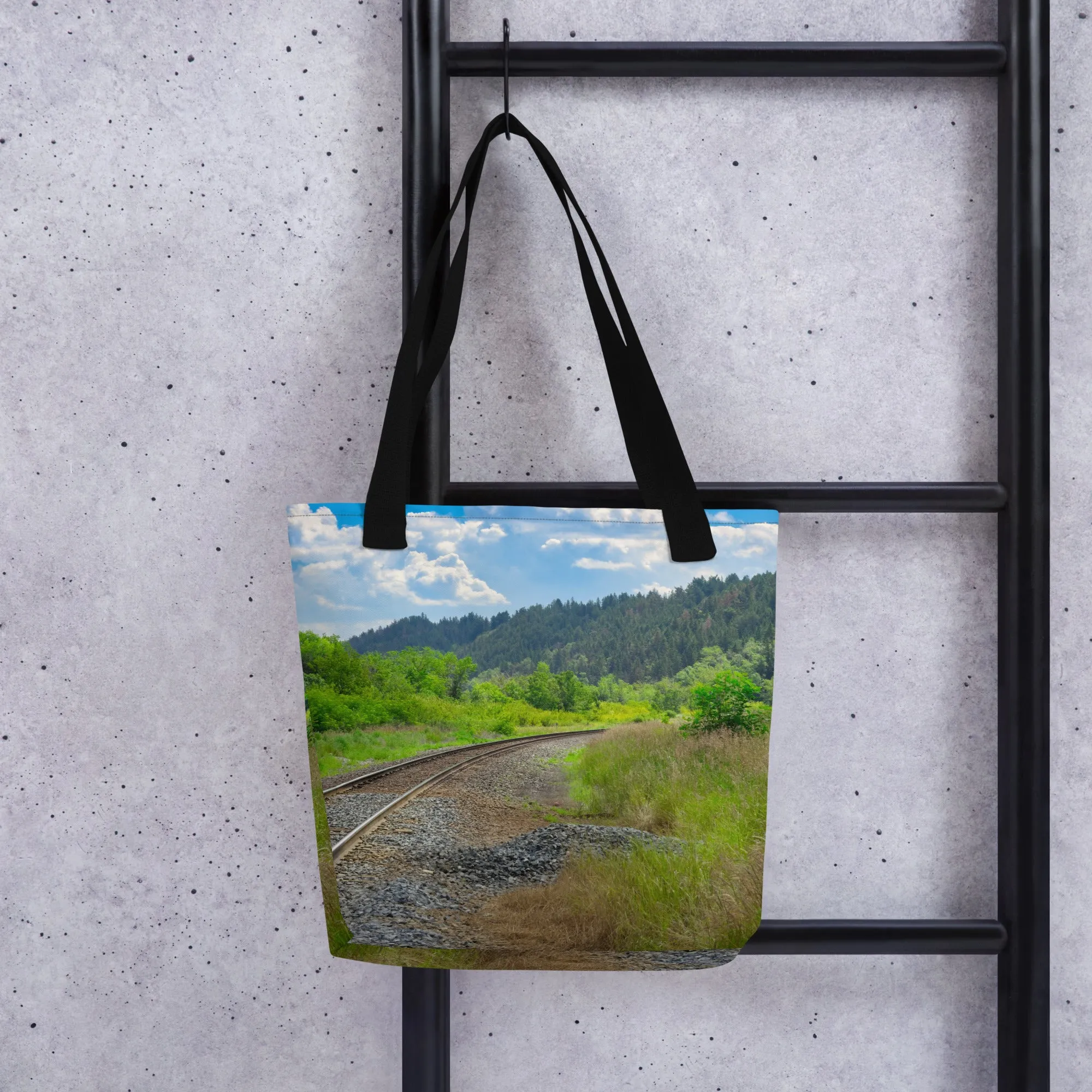 All-Over Print Tote Bag - Edworthy Park CPKC Tracks