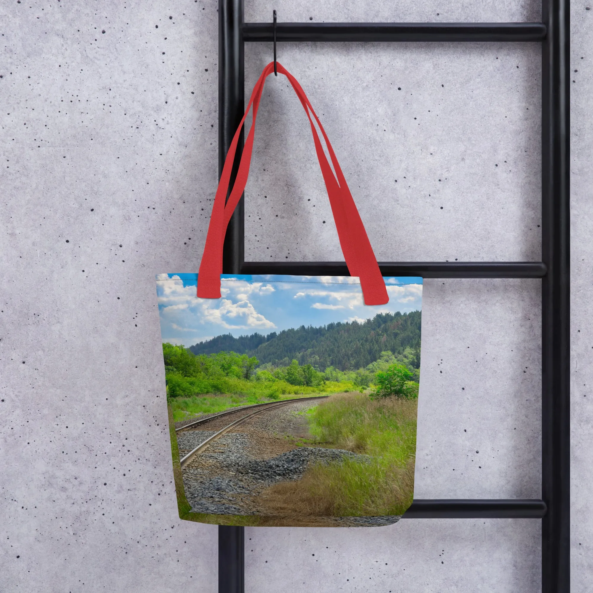 All-Over Print Tote Bag - Edworthy Park CPKC Tracks