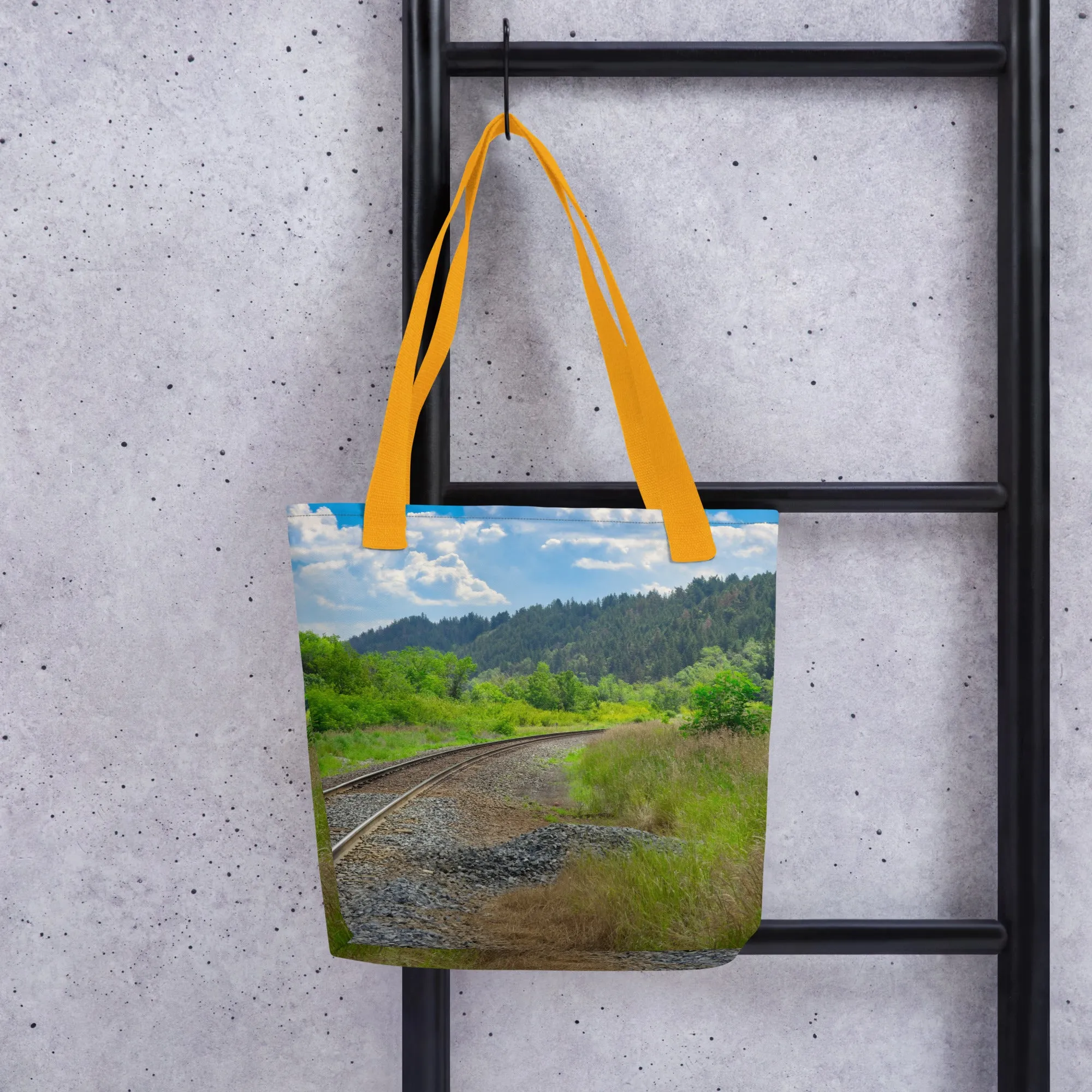 All-Over Print Tote Bag - Edworthy Park CPKC Tracks