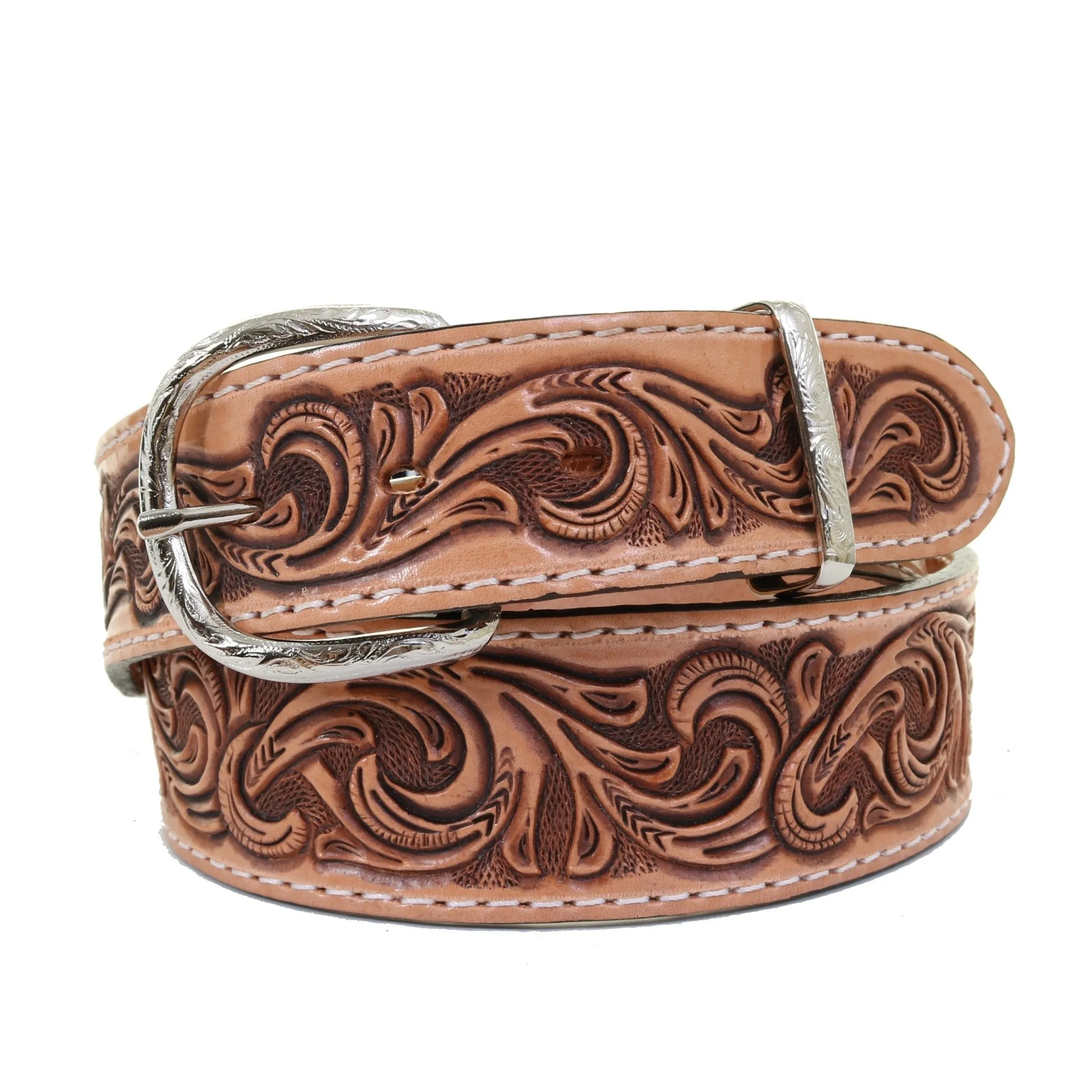 B1193 - Natural Tooled Belt