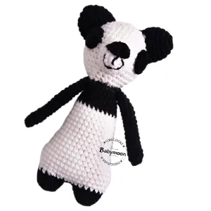 Babymoon Panda (17 Cm) Handmade Knitted Stuffed Animal Baby Kids Photography Shoot Props Organic Toys