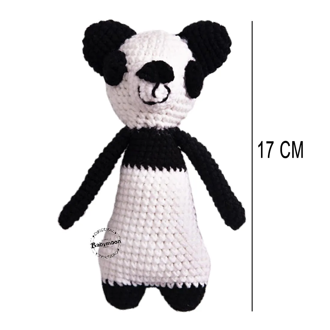 Babymoon Panda (17 Cm) Handmade Knitted Stuffed Animal Baby Kids Photography Shoot Props Organic Toys