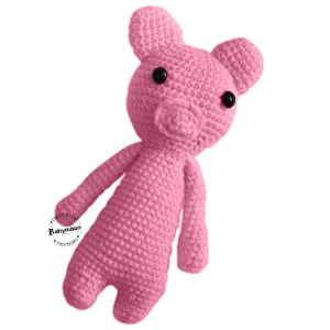 Babymoon Piggy (17 Cm) Handmade Knitted Stuffed Animal Baby Kids Photography Shoot Props Organic Toys