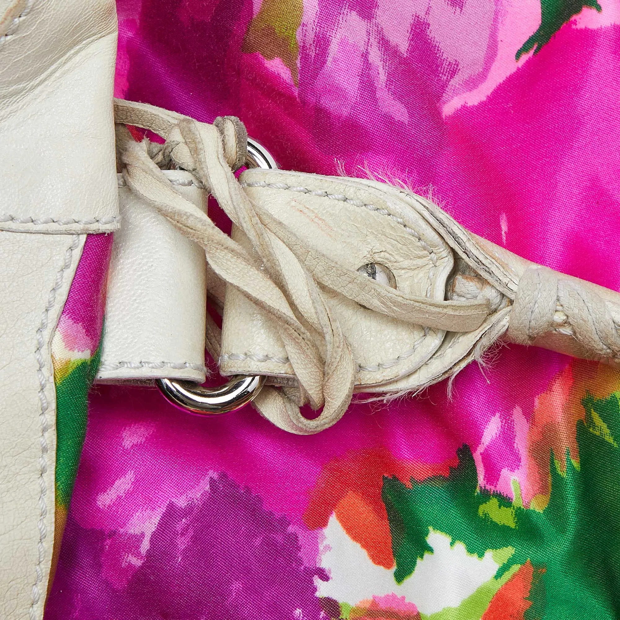 BALENCIAGA Multicolor Printed Nylon and Leather GSH Brief Bag