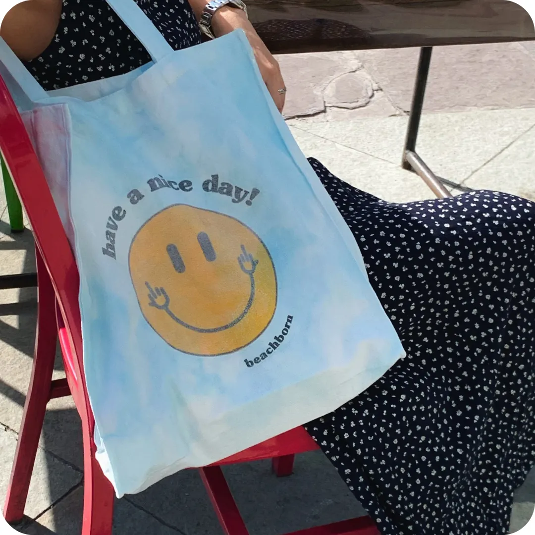 BeachBorn In The Clouds Carry All Tote