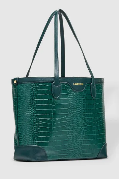 BEAUMONT TOTE BAG RECYCLED CROC GREEN
