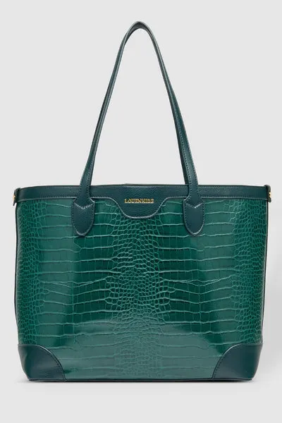 BEAUMONT TOTE BAG RECYCLED CROC GREEN