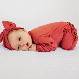 Bow Headband - Brick