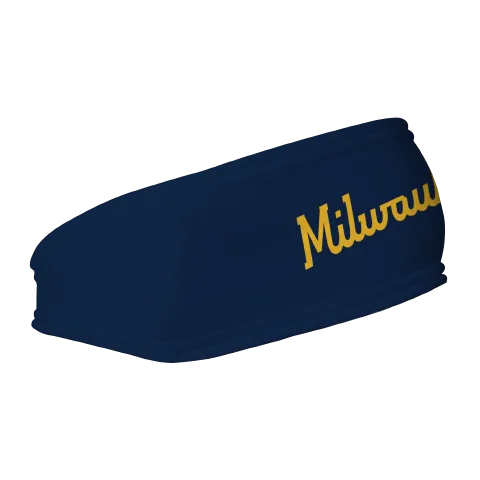 Brewers Fleece Headband: Wordmark