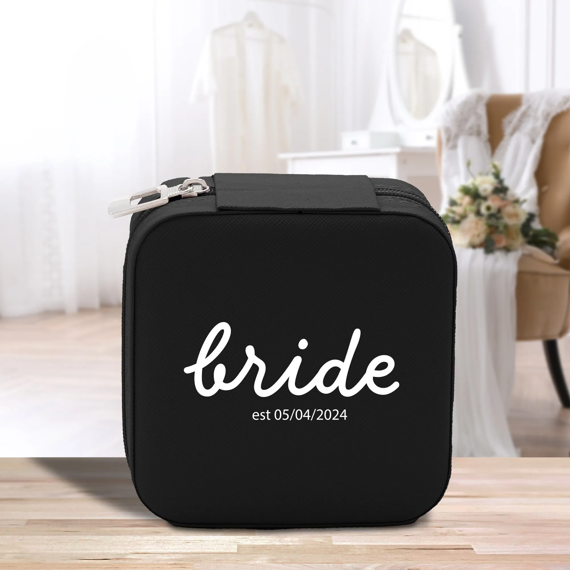 Bride Est Year Tote Bag Personalized Date Wedding Tote Bridal Shower Gift Set Honeymoon Gift Customized Wedding Gift Bridesmaid Gift