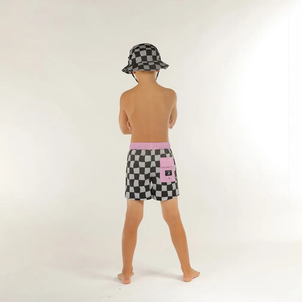 BUCKET HAT - Black Check