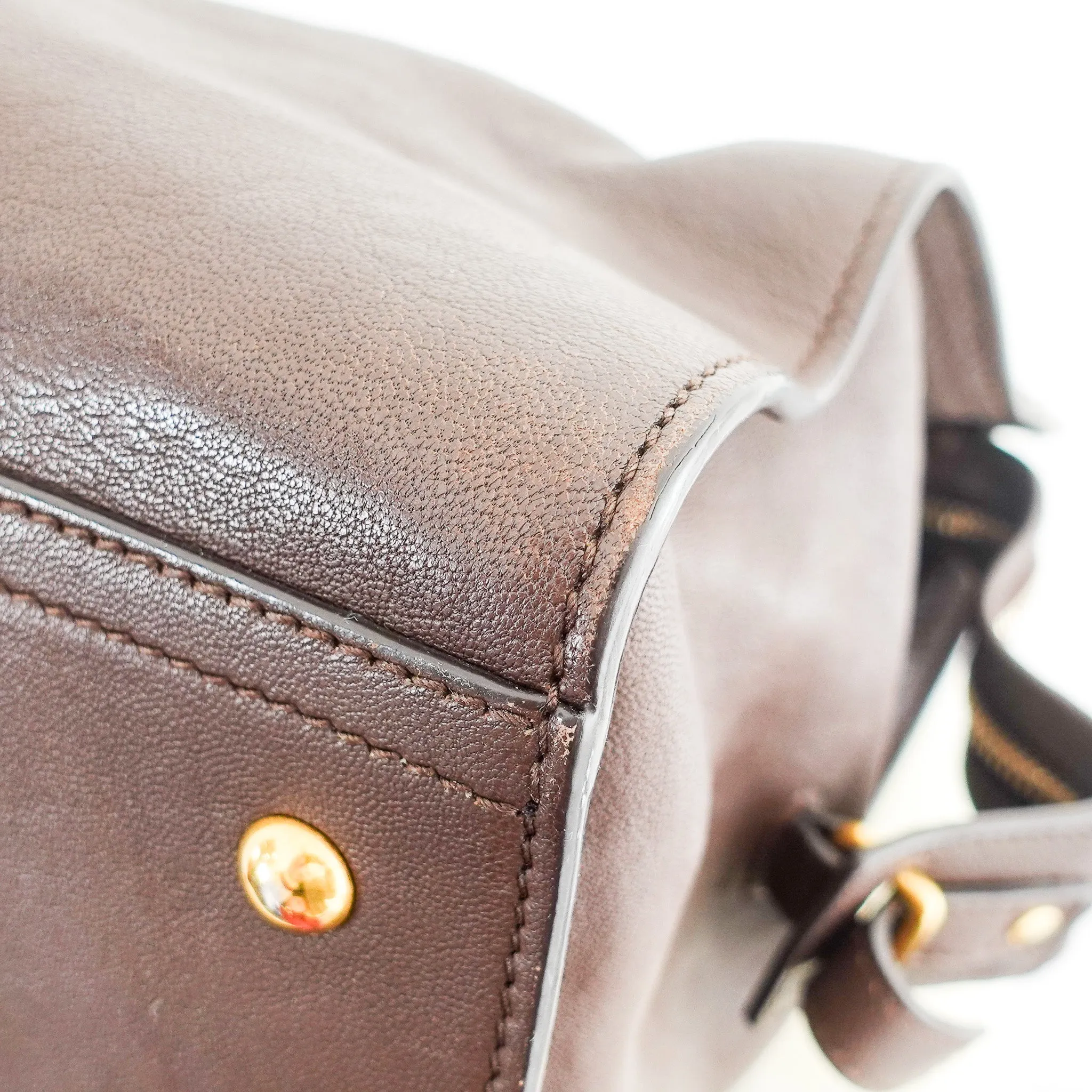Cabas chocolate brown tote RRP £1k