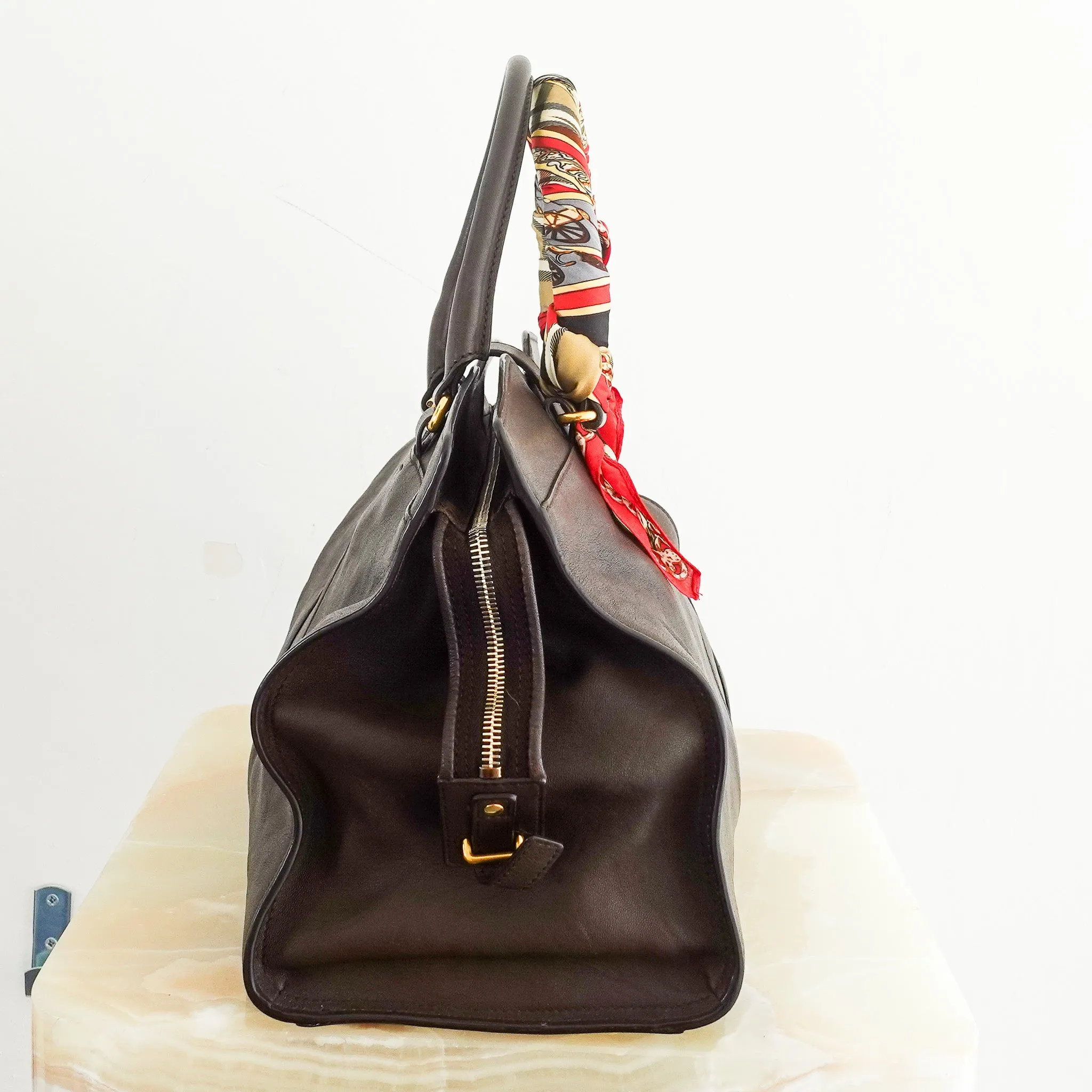Cabas chocolate brown tote RRP £1k