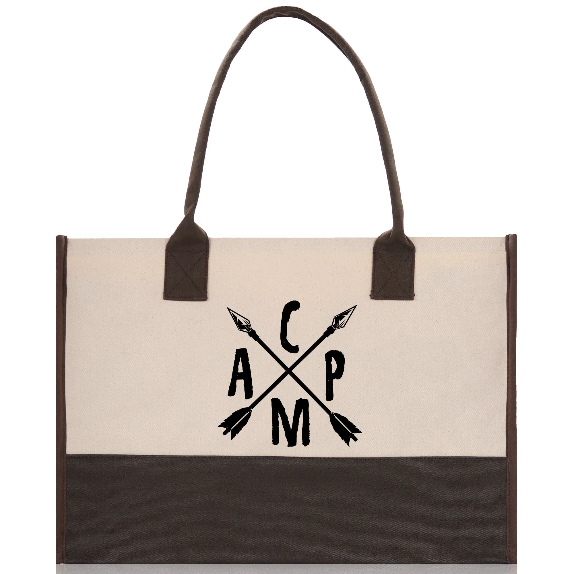 Camp Cotton Canvas Chic Tote Bag Camping Tote Camping Lover Gift Tote Bag Outdoor Tote Weekender Tote Camper Tote Multipurpose Tote