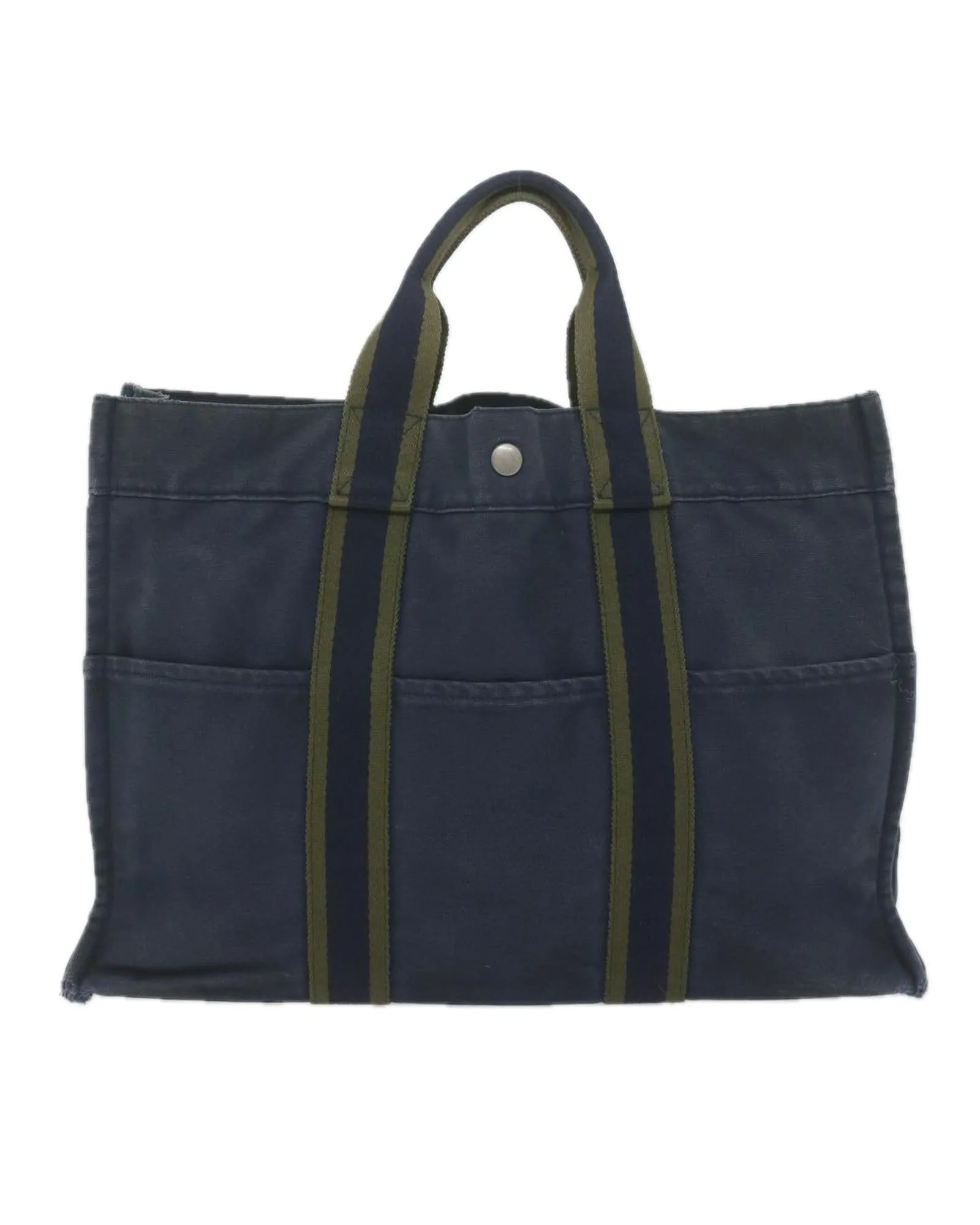 Canvas Navy Tote Bag with Accessories - CD Rank