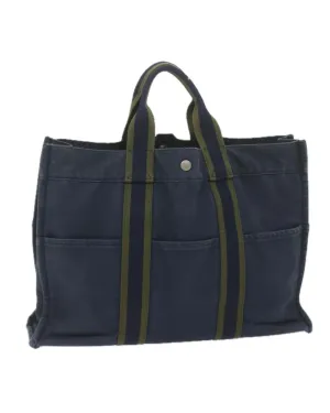 Canvas Navy Tote Bag with Accessories - CD Rank