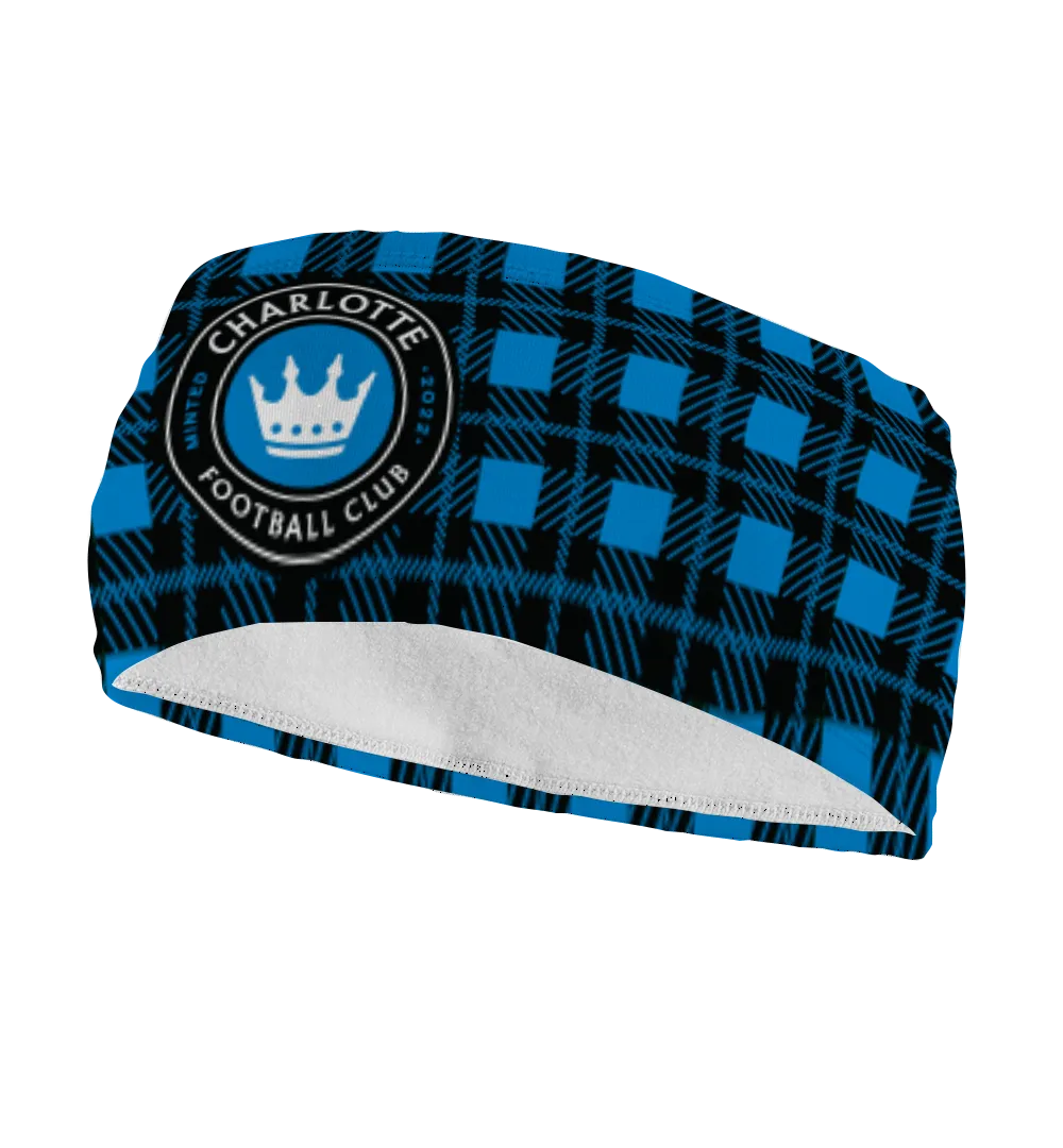 Charlotte United Fleece Headband: Plaid
