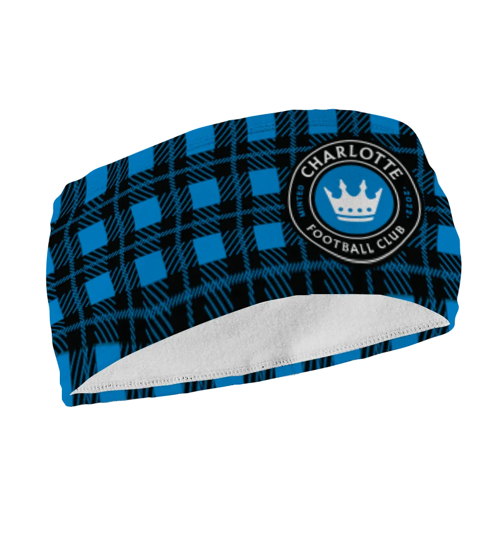 Charlotte United Fleece Headband: Plaid