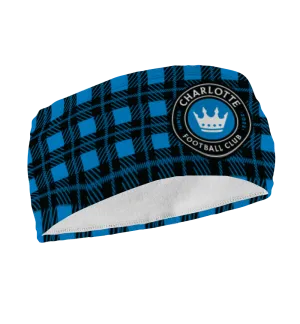 Charlotte United Fleece Headband: Plaid