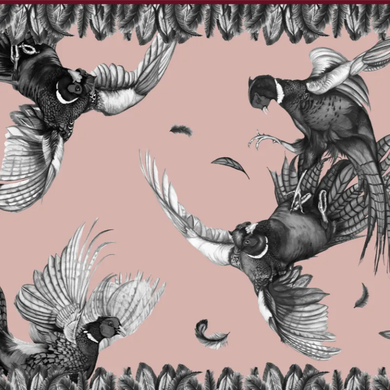 Clare Haggas Classic Signature Monochrome Scarf - Pink