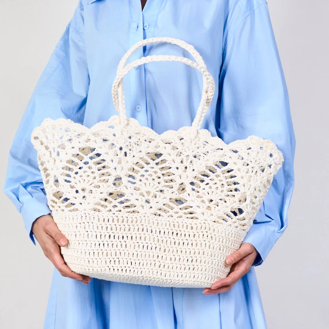 Crochet lace tote bags wholesale