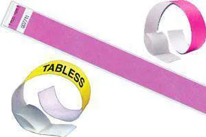 Custom 1" Tyvek Tab Free Tyvek Wristbands