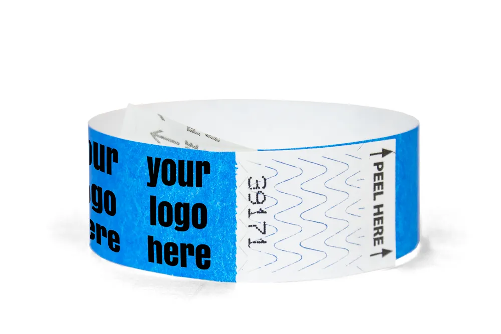 Custom 1" Tyvek Tab Free Tyvek Wristbands