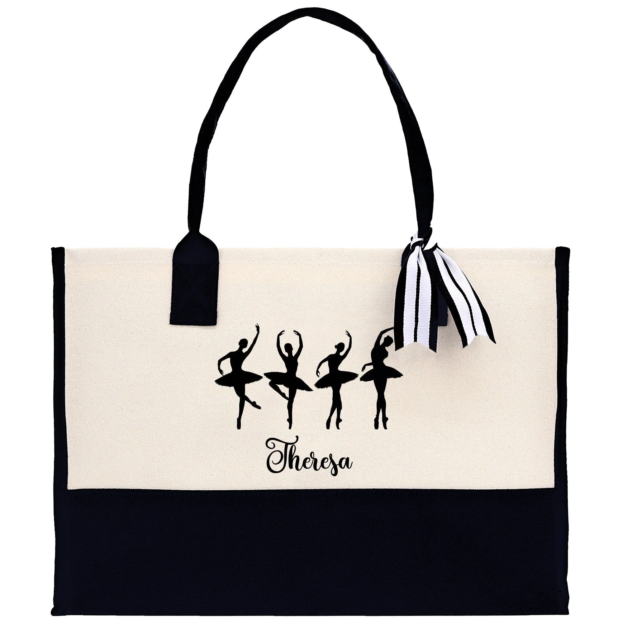 Dance Personalized Tote Bag Ballet Bag Gymnastic Bag Ballerina Bag Custom Dancer Gift Dance Teacher Gift Dance Student Bag (DPTB1002)