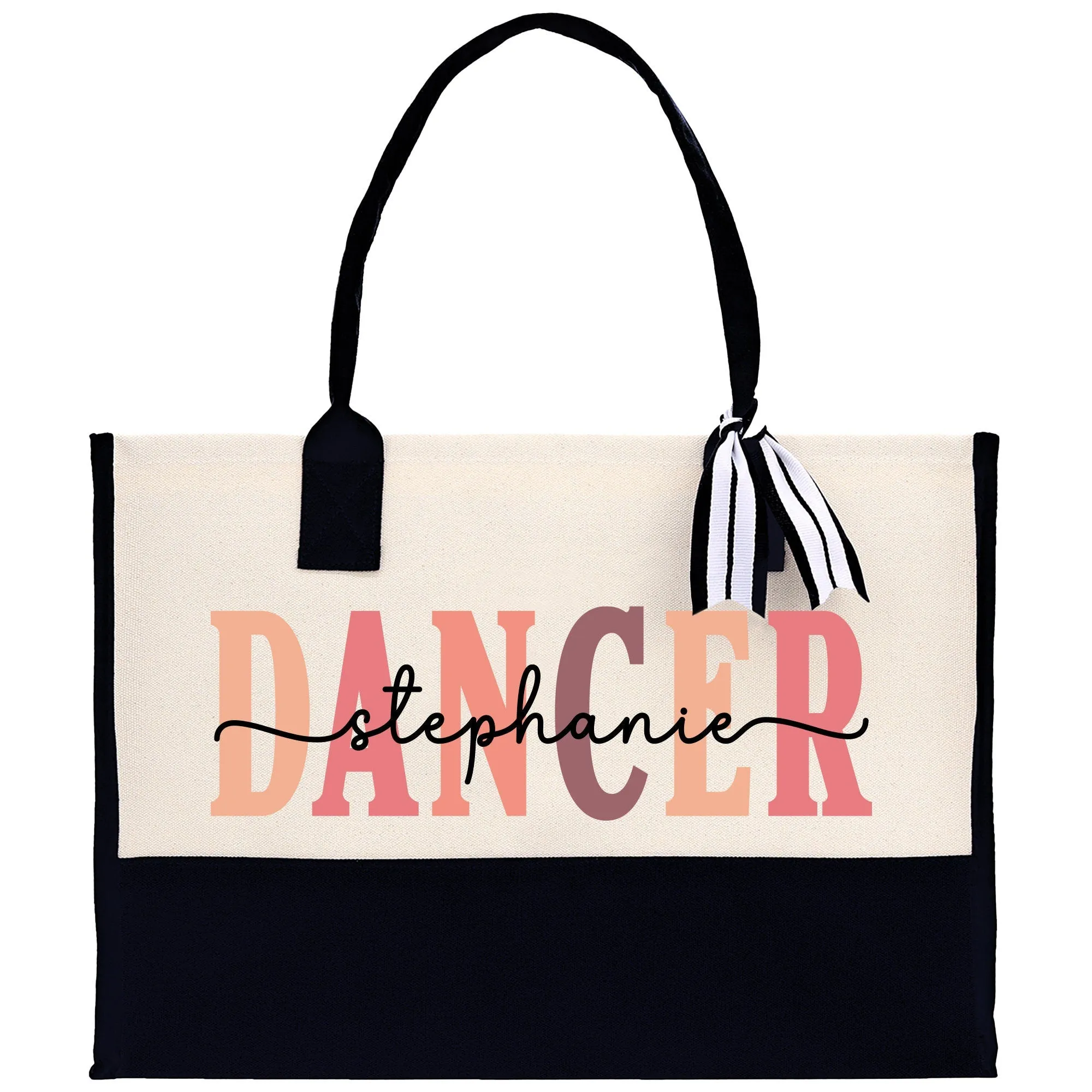 Dancer Personalized Tote Bag Ballet Bag Gymnastic Bag Ballerina Bag Custom Dancer Gift Dance Teacher Gift Dance Student Bag (DPTB1001)