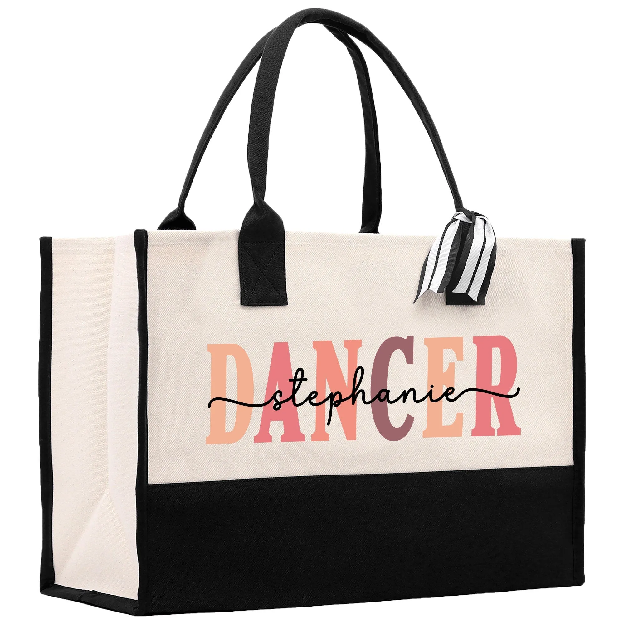 Dancer Personalized Tote Bag Ballet Bag Gymnastic Bag Ballerina Bag Custom Dancer Gift Dance Teacher Gift Dance Student Bag (DPTB1001)