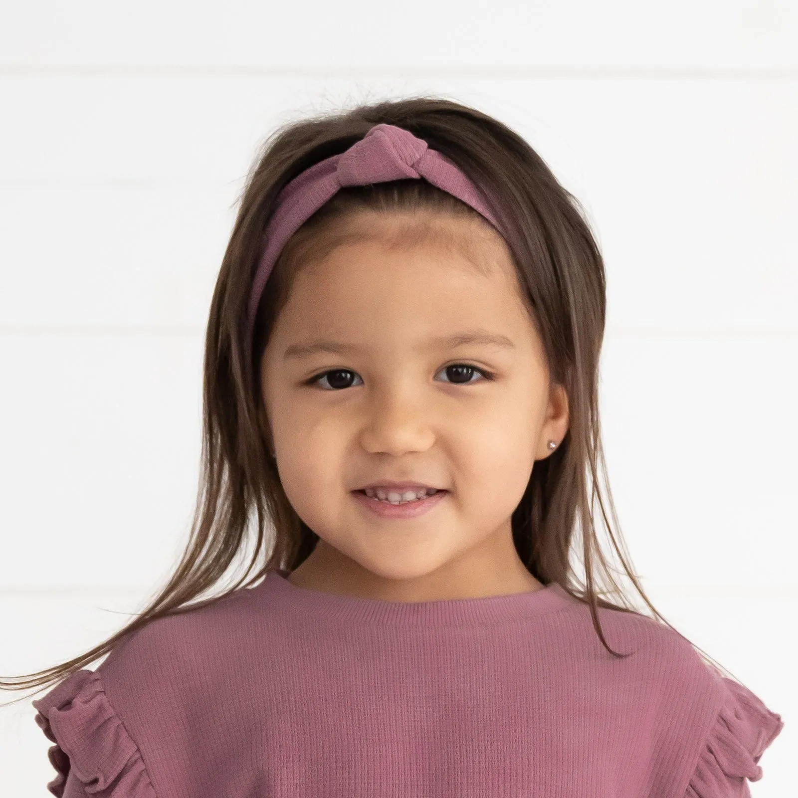 Dusty Plum Waffle Knotted Headband