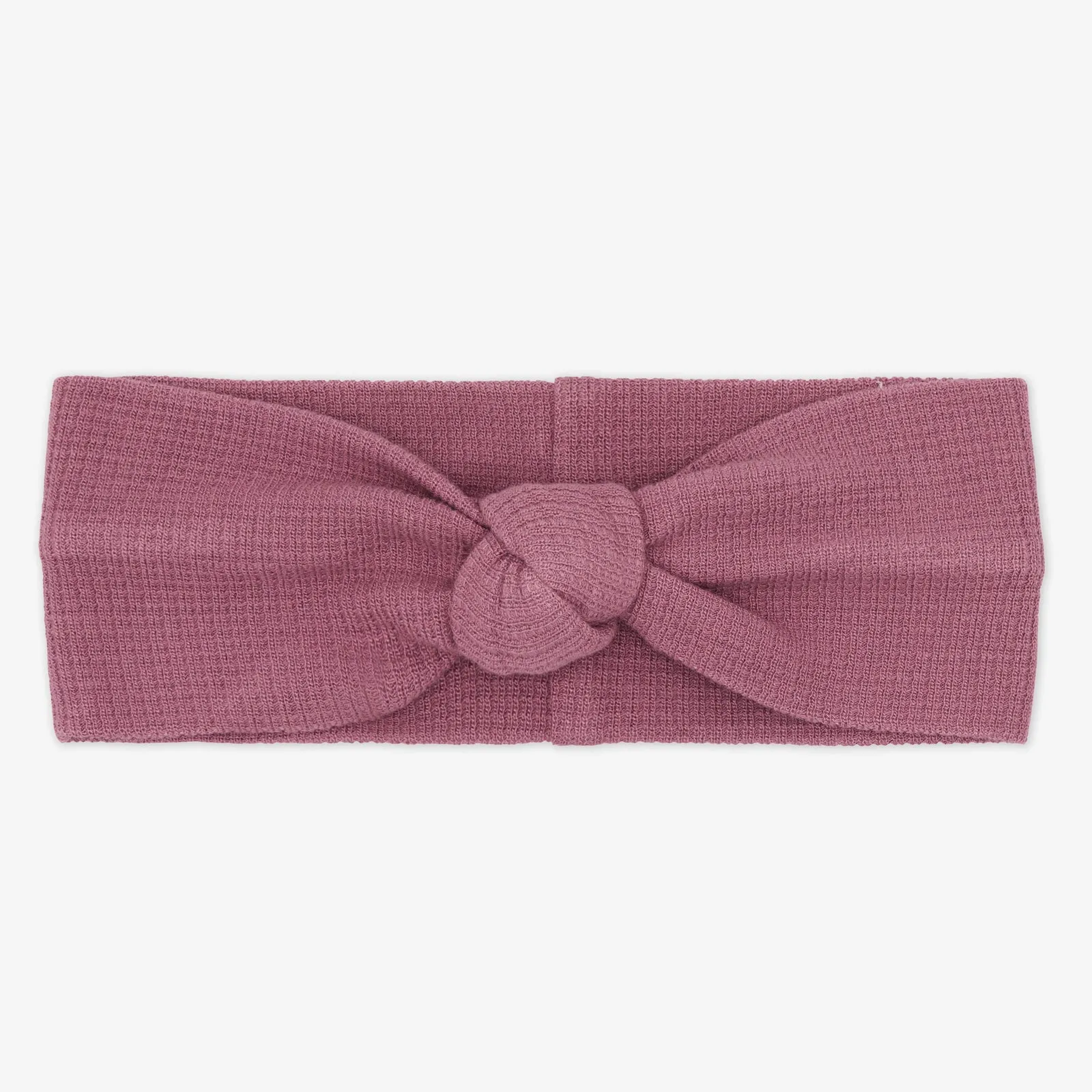 Dusty Plum Waffle Knotted Headband