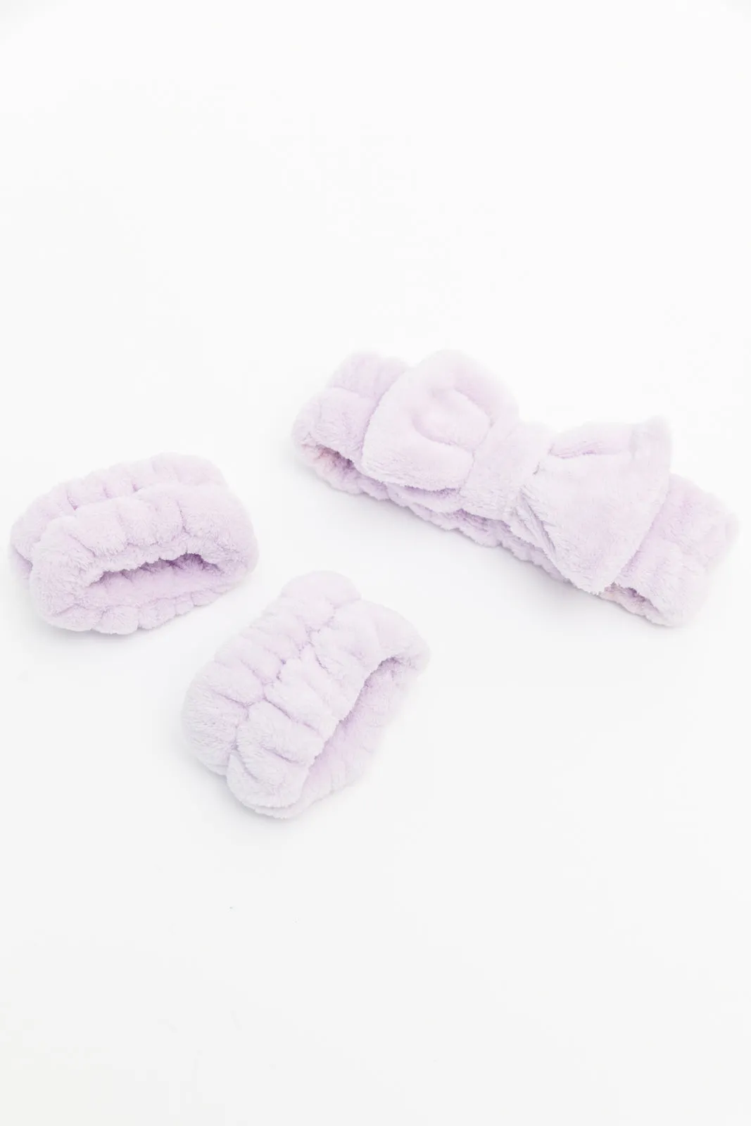 Effortless Days Stretchy Headband & Wristband Set in Lilac