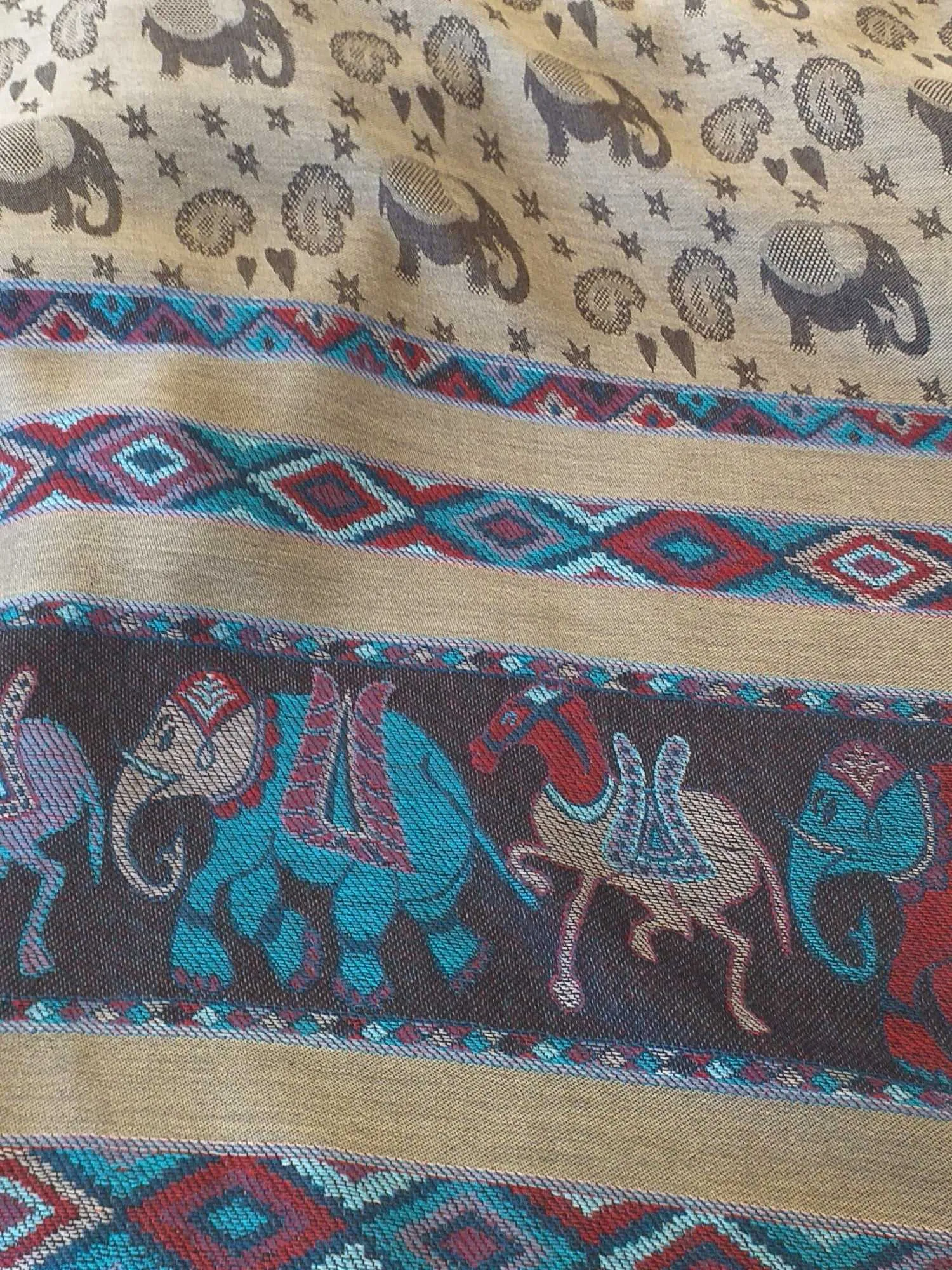 Elephant and Horse Shawl