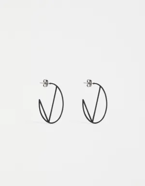 Elk - Almi Hoop Earring Black