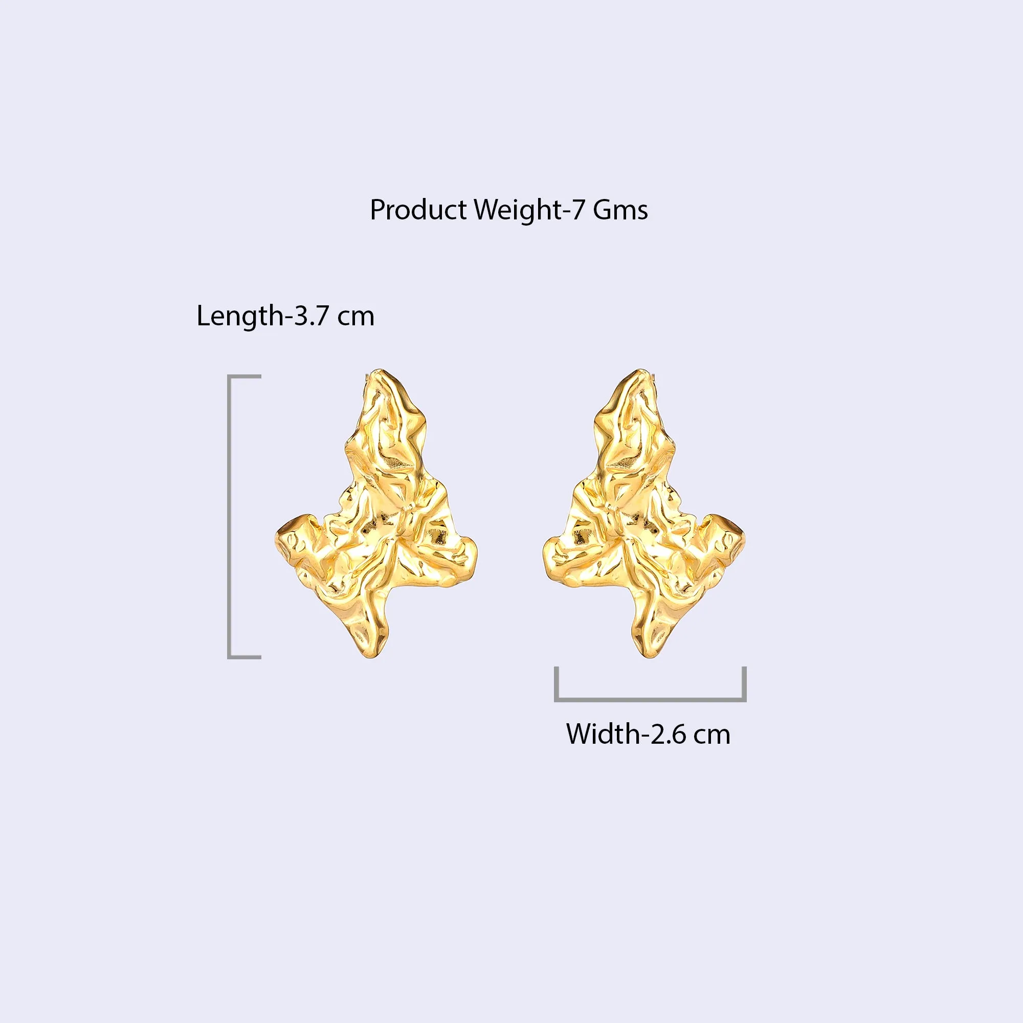 Estele Gold Plated Modern & Fancy Demifine Stud Earrings for Women