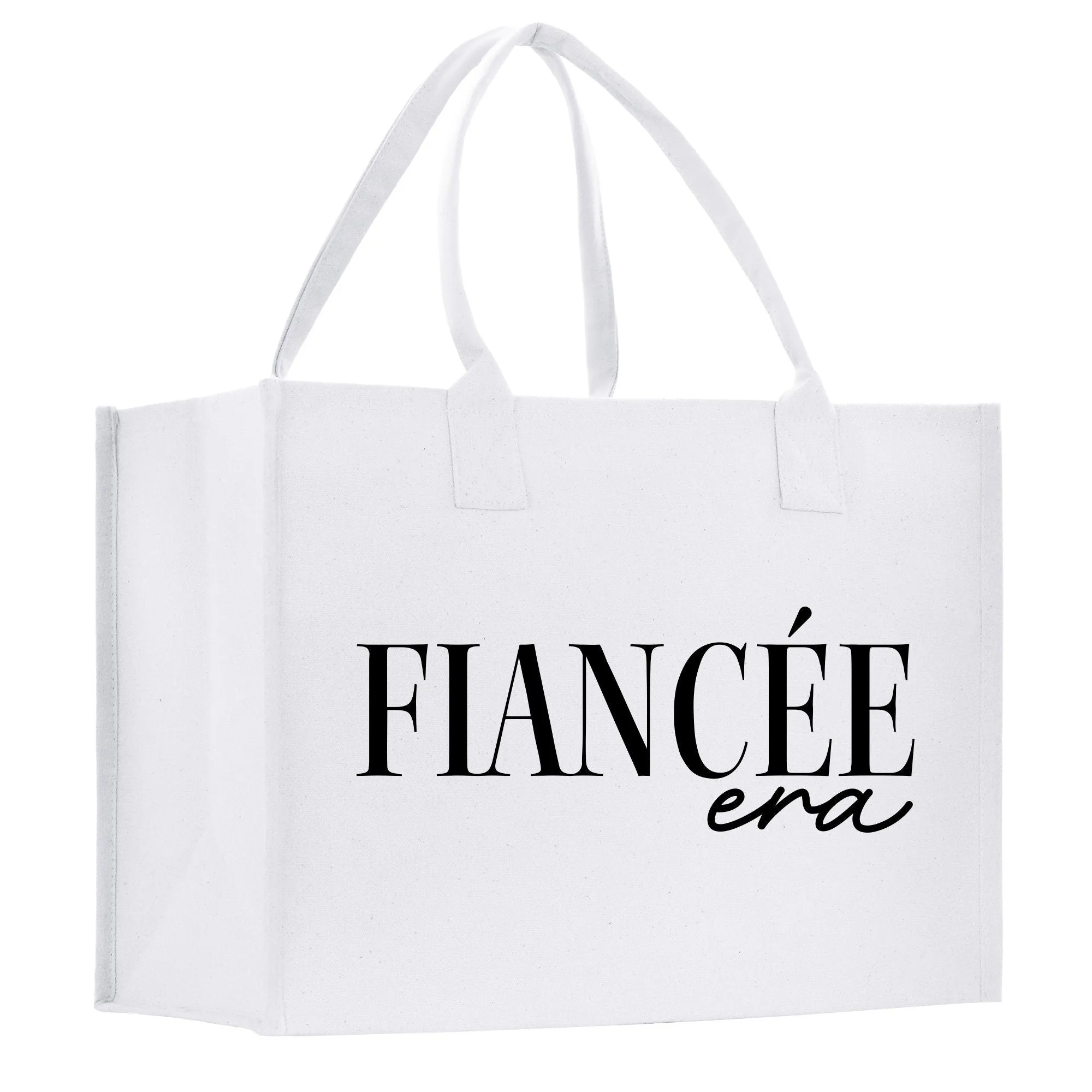 Fiancée Era Cotton Canvas Tote Bag Engagement Gift Engaged Gift for Her Future Mrs Tote Bag Fiancee Tote Gift for Fiance (FTB1002)