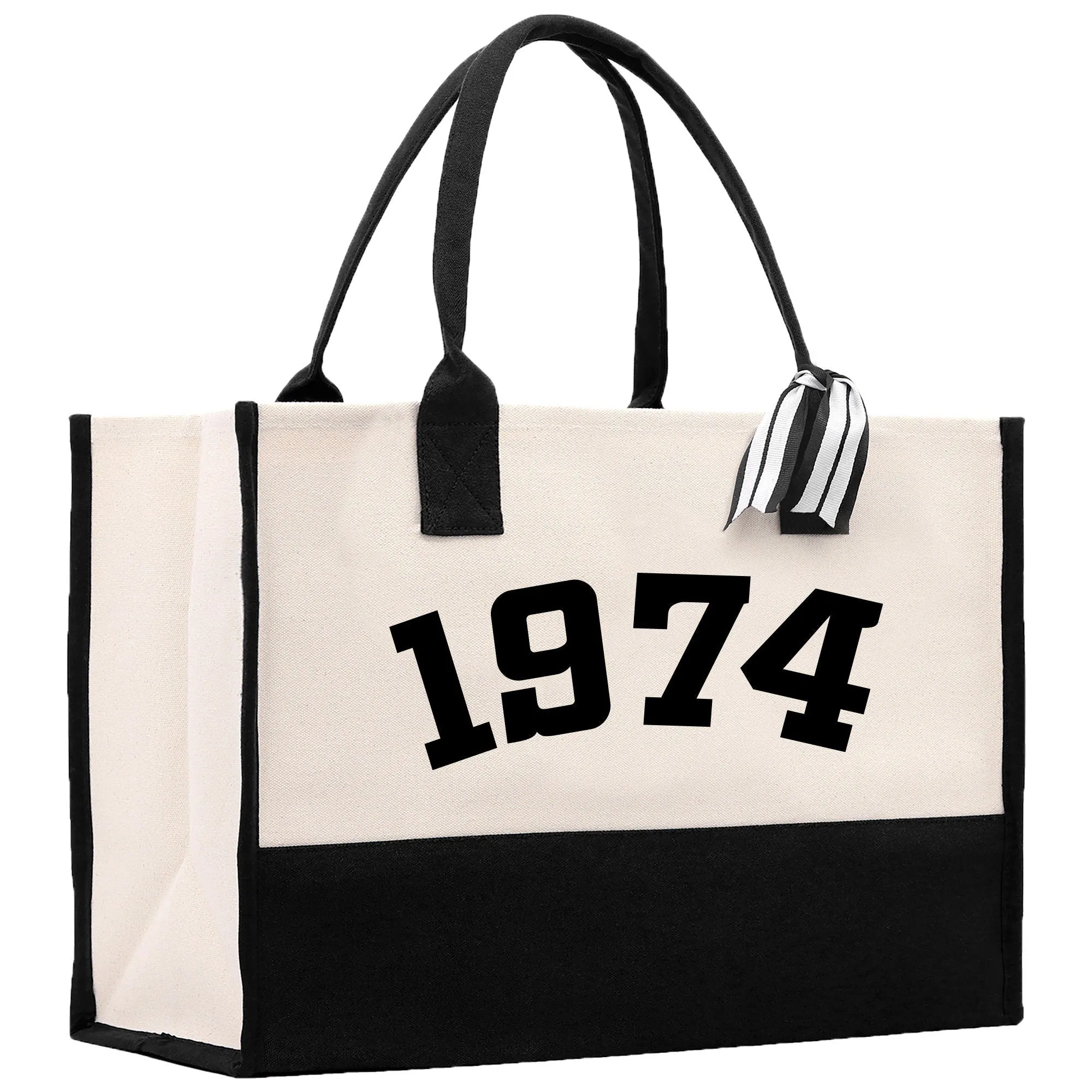 Fifty-licious 50 Age Birthday Cotton Canvas Tote Bag 50th Birthday Gift For Women 50th Birthday Celebration Party Gift (BDT1015)