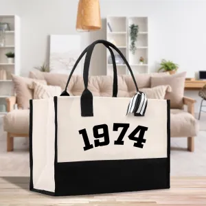 Fifty-licious 50 Age Birthday Cotton Canvas Tote Bag 50th Birthday Gift For Women 50th Birthday Celebration Party Gift (BDT1015)