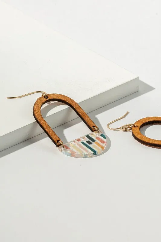 Geo Wooden Earrings