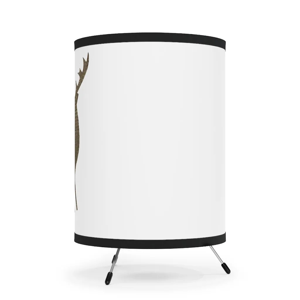 Golden Deer Tripod Lamp with High-Res Printed Shade, US\CA plug