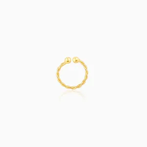 Golden Twisted Nose Ring