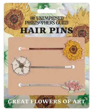 Great Flowers of Art Hair Pins Set